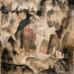 Harmonious Society #1760, 2017, 191x190cm, encres et pigments sur carton d'emballage