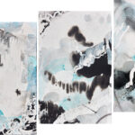 #1910 2019 triptyque 108x190cm, encres et graphite sur papier marouflé sur toile