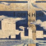 Le Havre, encres sur carton d'emballage, 44x78cm, 2024.