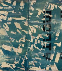 Ecoute tomber la ville, encres sur carton, 106 x 85 cm